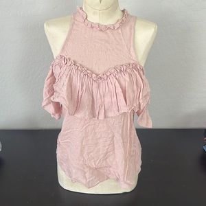Express off the shoulder pink top